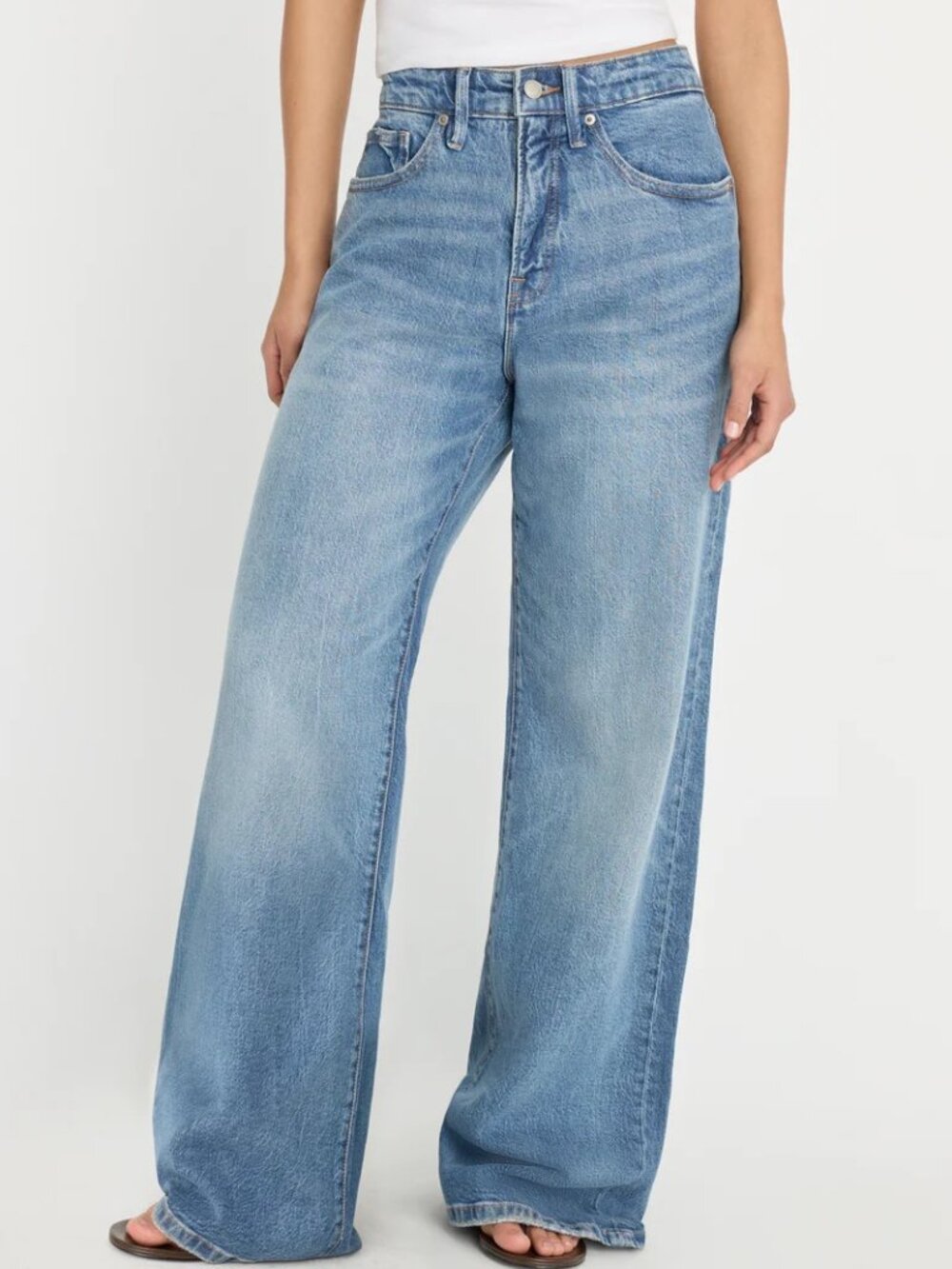 NWT Good American Good Ease Relaxed Jeans
